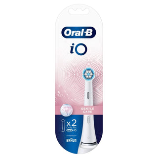 ORAL-B IO 2 BROSSETTES GENTLE CARE BLANC TÊTE DE RECHANGE POUR GENCIVES SENSIBLES