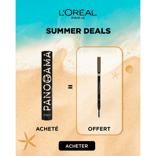 L'oréal paris - mascara panorama volume millions de cils all night black = crayon brow deep brown offert