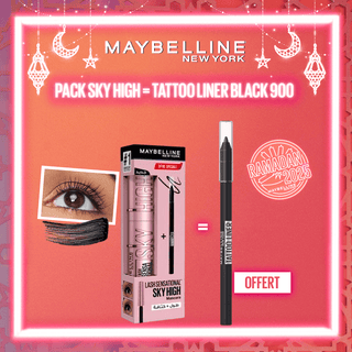 MAYBELLINE NEW YORK – MASCARA LASH SENSATIONAL SKY HIGH = Tattoo Liner OFFERT