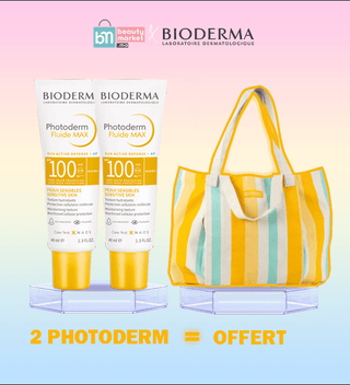 BIODERMA PACK PHOTODERM FLUIDE MAX INVISIBLE SPF100 40ML *2 = Sac de plage OFFERT