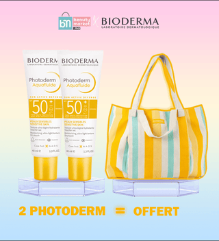 Bioderma PACK Photoderm Aquafluide invisible SPF50+ *2 = Sac de plage OFFERT