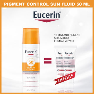 EUCERIN SUN PIGMENT CONTROL FLUID SPF50+ 50 ML = *2 MINIS SERUM DUO ANTI-PIGMENT 7ML OFFERTS