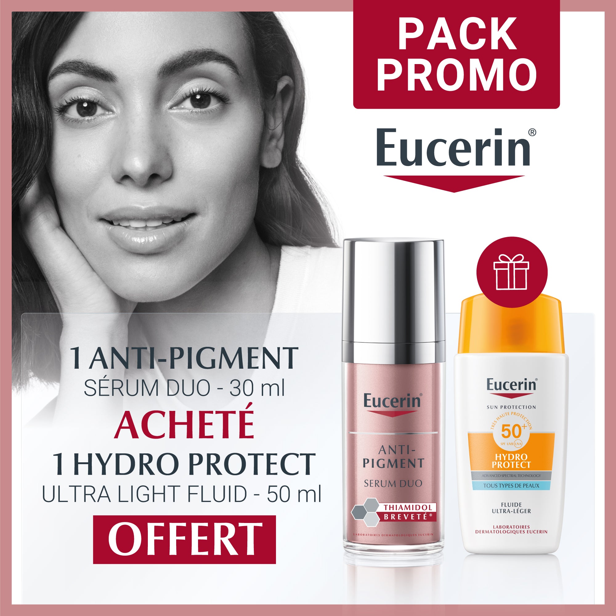 Eucerin – Anti-Pigment Sérum Duo – 30 ml = Hydro Protect Ultra Light Fluid 50ml OFFERT