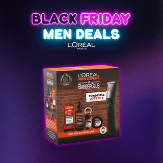 L'ORÉAL PARIS MEN EXPERT ROUTINE BARBER (GEL WASH + CREME COIFFANTE +GEL DOUCHE + DEO RO) = TONDEUSE OFFERTE