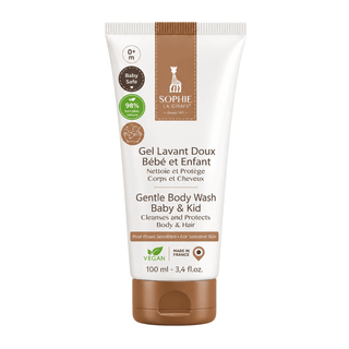 Sophie la Girafe Pack Bébé – Gel Lavant 100 ml + Lait Hydratant 100 ml + Lingettes x60