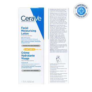 CeraVe Crème Hydratante Visage SPF 50 Peaux Normales À Sèches 52ml = creme hydratant + Lotion +trousse offerts