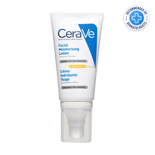 CeraVe Crème Hydratante Visage SPF 50 Peaux Normales À Sèches 52ml = creme hydratant + Lotion +trousse offerts