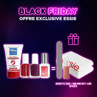 ESSIE PACK - TOP COAT Gel Setter + NAIL COLOR 44 BAHAMA MAMA + 427 MAKI ME HAPPY