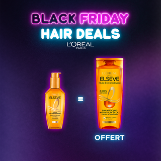 L'oréal paris elseve huile extraordinaire 100ml = Shampooing 200ml offert