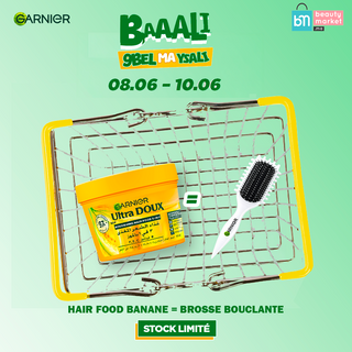 GARNIER ULTRA DOUX HAIR FOOD MASQUE NOURISSANT BANANE 390ML = BROSSE BOUCLANTE OFFERTE