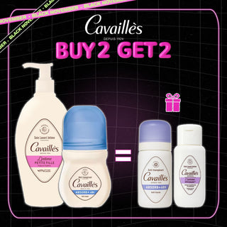 CAVAILLES SOIN NATUREL INTIME + DÉO 50 ML = SOIN INTIME MYCOLEA 50ML + DEO ABSORB+48H 20ML OFFERTS