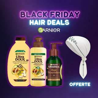 Garnier Routine Avocat Coffret – Oil Serum + Shampooing 200ml + soin sans rincage 200ml = ZIF HAYATI OFFERTE