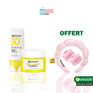 Garnier Super UV Invisible Serum Sunscreen SPF 50 PA++++ UVA/B 30ML + FAST BRIGHT AQUA GEL 50ML= HEAD&HAND SET OFFERT