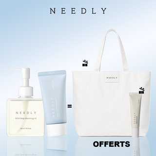 Needly Daily Essentials Duo – Mild Deep Cleansing Oil 240 ml + Vegan Mild Sun Milk SPF50+ – Lip Mask + Tote Bag Offerts