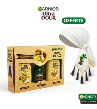 Coffret Garnier Routine Avocat avec Oil Serum, Shampooing 200ml et Après-Shampooing 200ml pour cheveux nourris, doux et brillants