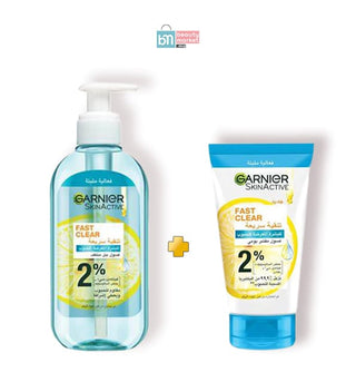 Garnier LOT SKINACTIVE FAST CLEAR GEL NETTOYANT 200ML + GOMMAGE RAPIDE CLAIR 50ML