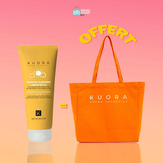 KUORA ECRAN SOLAIRE PEDIATRIQUE SPF 50 SANS FILTRES CHIMIQUES 200 ML = Sac OFFERT