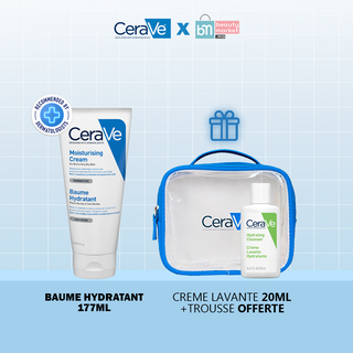 Cerave Baume Hydratant Nourrissant Peau Sèche À Très Sèche 177ml = Crème Lavante 20ml + Trousse OFFERTES