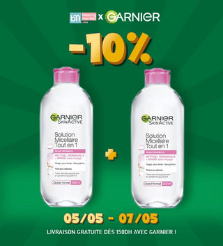 GARNIER LOT DE 2 SOLUTION MICELLAIRE Tout en 1 Peaux Sensibles 400ML