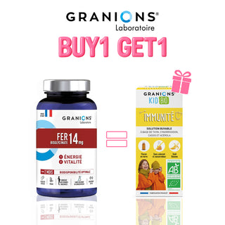 GRANIONS FER BISGLYCINATE 14 MG B60 GÉLULES = IMMUNITÉ SIROP 125 ML OFFERT