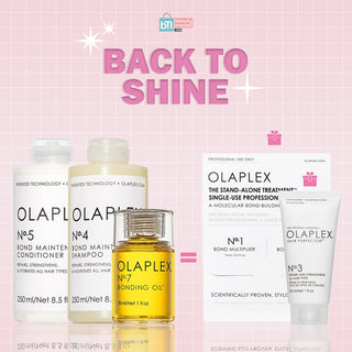 OLAPLEX Pack Brillant Shine & Hydratation = N°1 15 ML + N°2  30 ML  +N°3 30 ML Offerts
