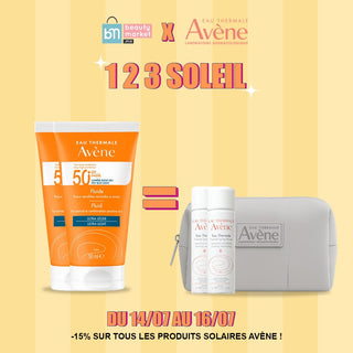 Avène Solaire Fluide Très Haute Protection – Spf 50+ 50ml = Trousse + 2 Eau Thermale 50ml*2 OFFERTS