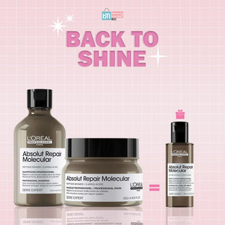 L'oreal professionnel absolut repair molecular shampooing 300 ml + Masque 250 ml = Sérum 75 Ml Offert