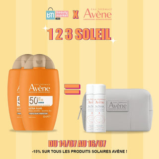 AVENE ULTRA FLUID PERFECTEUR SPF 50 PEAU SENSIBLE 50 ML*2 = Trousse + 2 Eau Thermale 50ml*2 OFFERTS