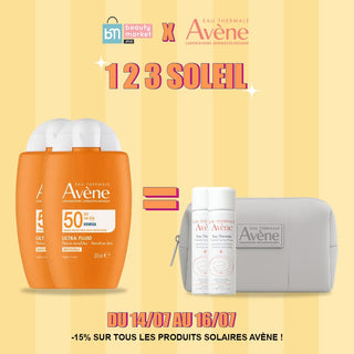 Avene Ultra Fluid Invisible SPF50 50ML*2 = Trousse + 2 Eau Thermale 50ml*2 OFFERTS