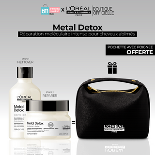 L'Oréal Professionnel Duo Metal Detox Shampooing 300ml + Masque 250ml = POCHETTE AVEC POIGNEE OFFERTE