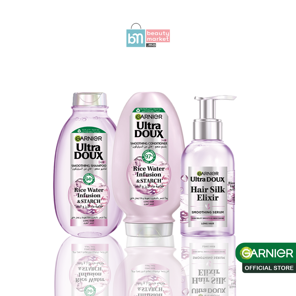 Garnier ultra doux routine rice water serum + apsh 200ml + shampoing 2 ...