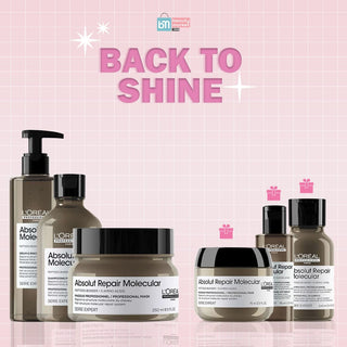 L'Oréal professionnel Absolut Repair Molecular Masque 250 ml + Sérum 250 ML + shampooing 300 ml =