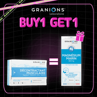 GRANIONS DÉCONTRACTANT MUSCULAIRE B30 AMPOULES = MAGNÉSIUM MARIN 300 MG B60G OFFERT