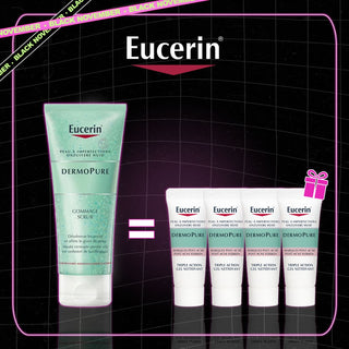 Eucerin – dermopure gommage 100 ml = 4 MINIS CLEANSING DERMOPURE OFFERTS