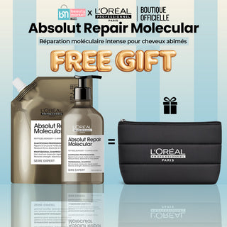 L'Oréal Professionnel Absolut Repair Molecular Shampooing 500ml + Recharge Shampooing 500ml = Trousse offerte