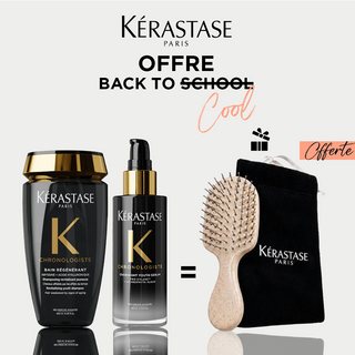 Kérastase Chronologiste – Pack Bain Régénérant 250ml + Sérum de Nuit Correcteur d'age 90ml = MINI BROSSE DE SAC OFFERTE