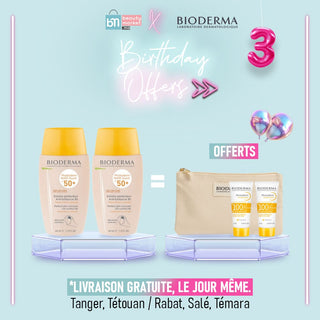 BIODERMA PACK PHOTODERM NUDE TOUCH 50+ TRES CLAIRE 40 ML *2 = Fluide max 10 ML + Trousse offerts