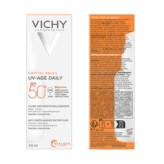 Vichy Capital Soleil UV-Age Daily spf50+ 40ml = Trousse + 4 Formats Voyage OFFERTS