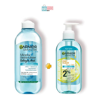 GARNIER Solution Micellaire ANTI ACNE 400ml + Gel nettoyant -25%