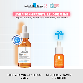 La Roche Posay pure vitamin C12 serum eclat 30ml = Mini Pure Vitamin C12 Offert