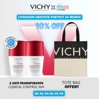 VICHY DÉODORANT CLINICAL CONTROL 96H FEMME *2 = TOTE BAG OFFERT