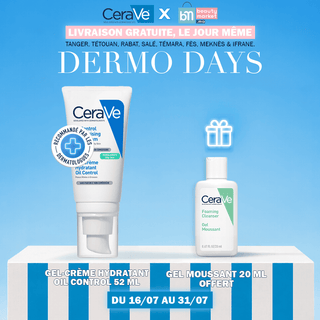 Cerave gel creme hydratant oil control peaux mixtes a grasses 52 ml = Gel moussant 20ML Offert