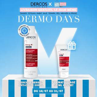 Vichy Dercos Shampooing Energisant+ Anti-chute 200 ml = Format Voyage 50 Ml Offert
