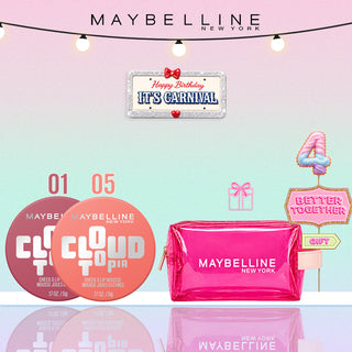 MAYBELLINE NEW YORK BLUSH CLOUDTOPIA TWILIGHT BERRY 01 + CORAL ILLUSION 05 = TROUSSE OFFERTE