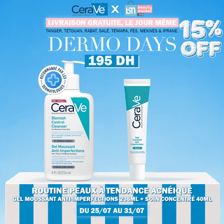 Cerave Routine Peaux À Tendance Acnéique Gel Moussant 236ml + Soin Concentre 40ml
