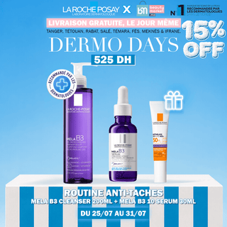La Roche-Posay Routine Anti-Taches Mela B3 Cleanser 200ml + Mela B3 Sérum 30ml = Anthelios Anti Taches Spf 50 15ml Offert