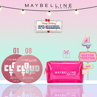 MAYBELLINE NEW YORK BLUSH CLOUDTOPIA TWILIGHT BERRY 01 + ENCHANTED MAUVE 08 = TROUSSE OFFERTE