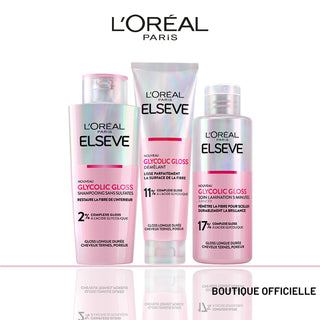 L'ORÉAL PARIS ELSEVE PACK GLYCOLIC GLOSS ROUTINE SANS SULFATE APSH + RO SHP