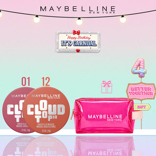 MAYBELLINE NEW YORK BLUSH CLOUDTOPIA TWILIGHT BERRY 01 + TOASTED SKY 12 = TROUSSE OFFERTE