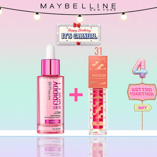 MAYBELLINE GRIPPY SÉRUM PRIMER 30ML + SUNKISSER BLUSH 31 HOT PINK SUMMER